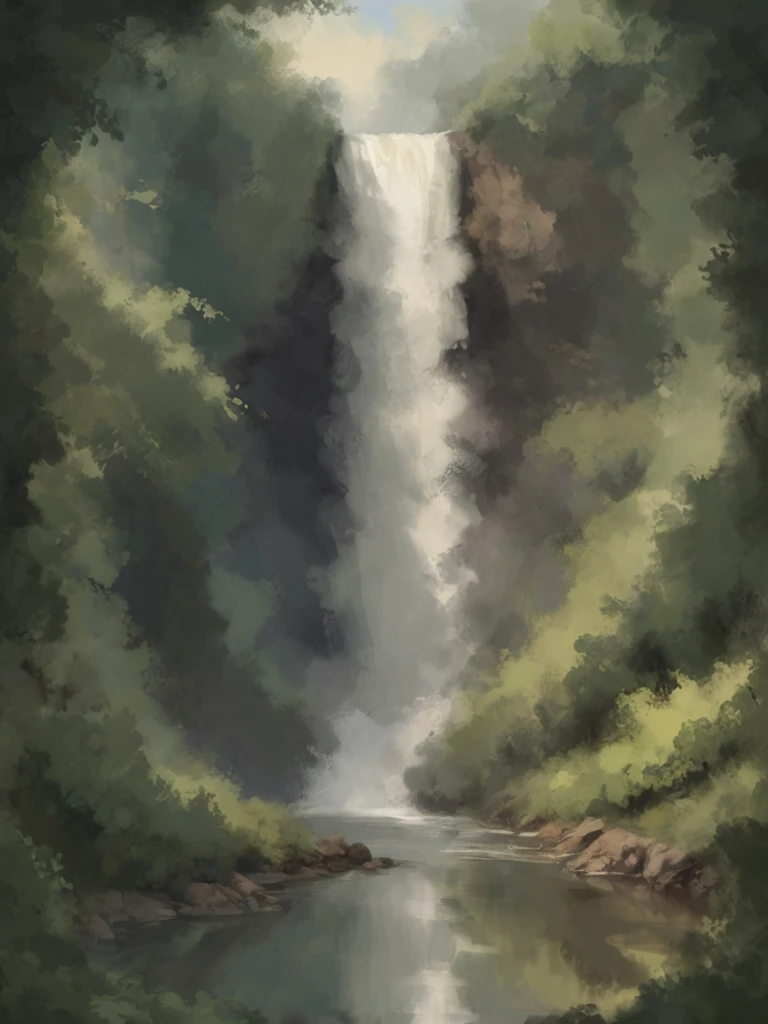 ptm-no2, a waterfall inside a lush jungle, deep shadows, <lora:- SDXL - ptm-no2_style_V1.0:.8> <lora:- SDXL - n-eeyblch_eye_bleach_V1.0:-0.5> n-eeyblch