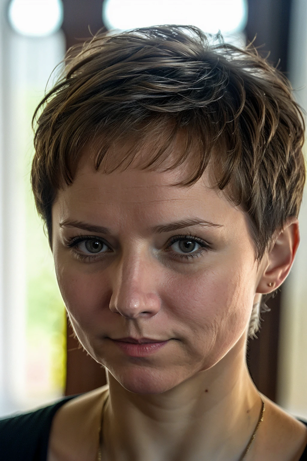 garinagrankova, older woman, ultra-realistic, highly-detailed, brown hair, short hair, plain background, face, close-up,
<lora:MarinaGrankovaSD:1>