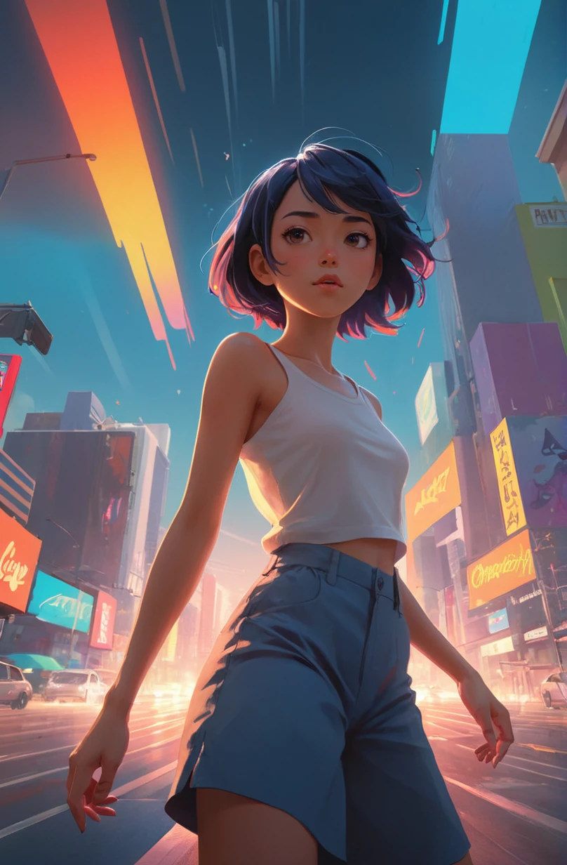wacky, colorful, crazy, abstract, epic, vibrant, atmospheric lighting, by Jesper Ejsing, by RHADS, Makoto Shinkai, and Lois van baarle, ilya kuvshinov, rossdraws, artgerm, octane render, cgsociety, trending on artstation