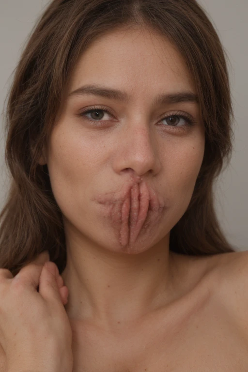 <lora:pussyface:1>,pussyface,replace mouth with a big vagina,, Fujifilm X-T3,1/1250sec at f/2.8,ISO 160,84mm,RAW photo,Uplight,wide shot,ideal face template,film grain,distance from camera,RAW Photo, DSLR,