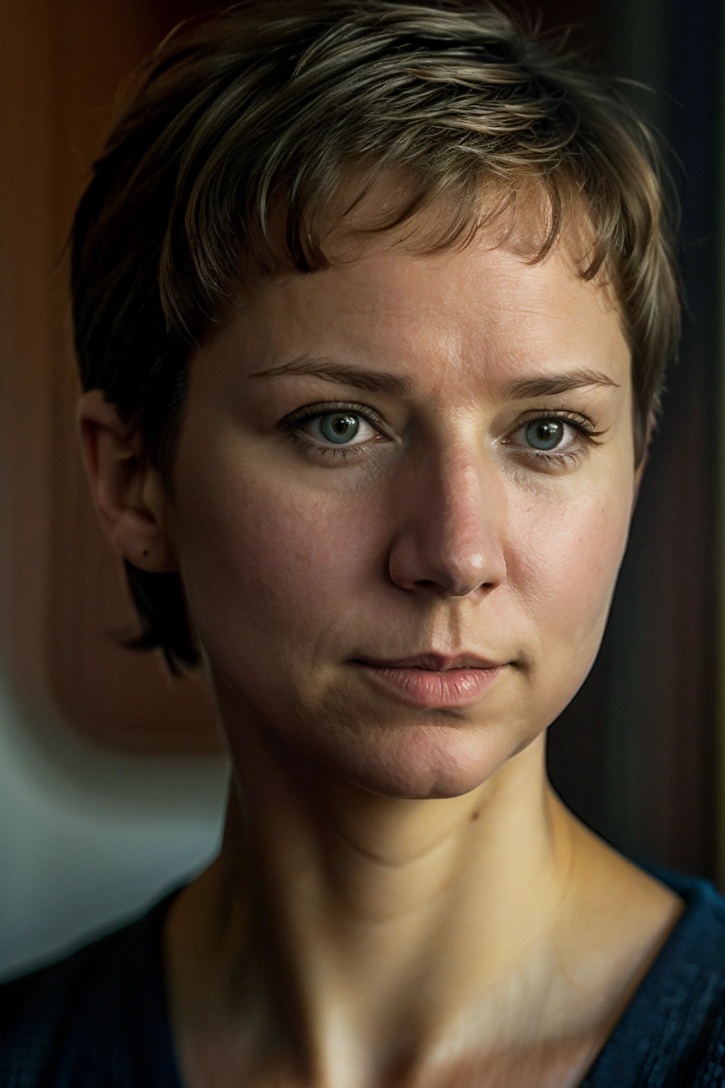 garinagrankova, older woman, ultra-realistic, highly-detailed, brown hair, short hair, plain background, face, close-up,
<lora:MarinaGrankovaSD:1>