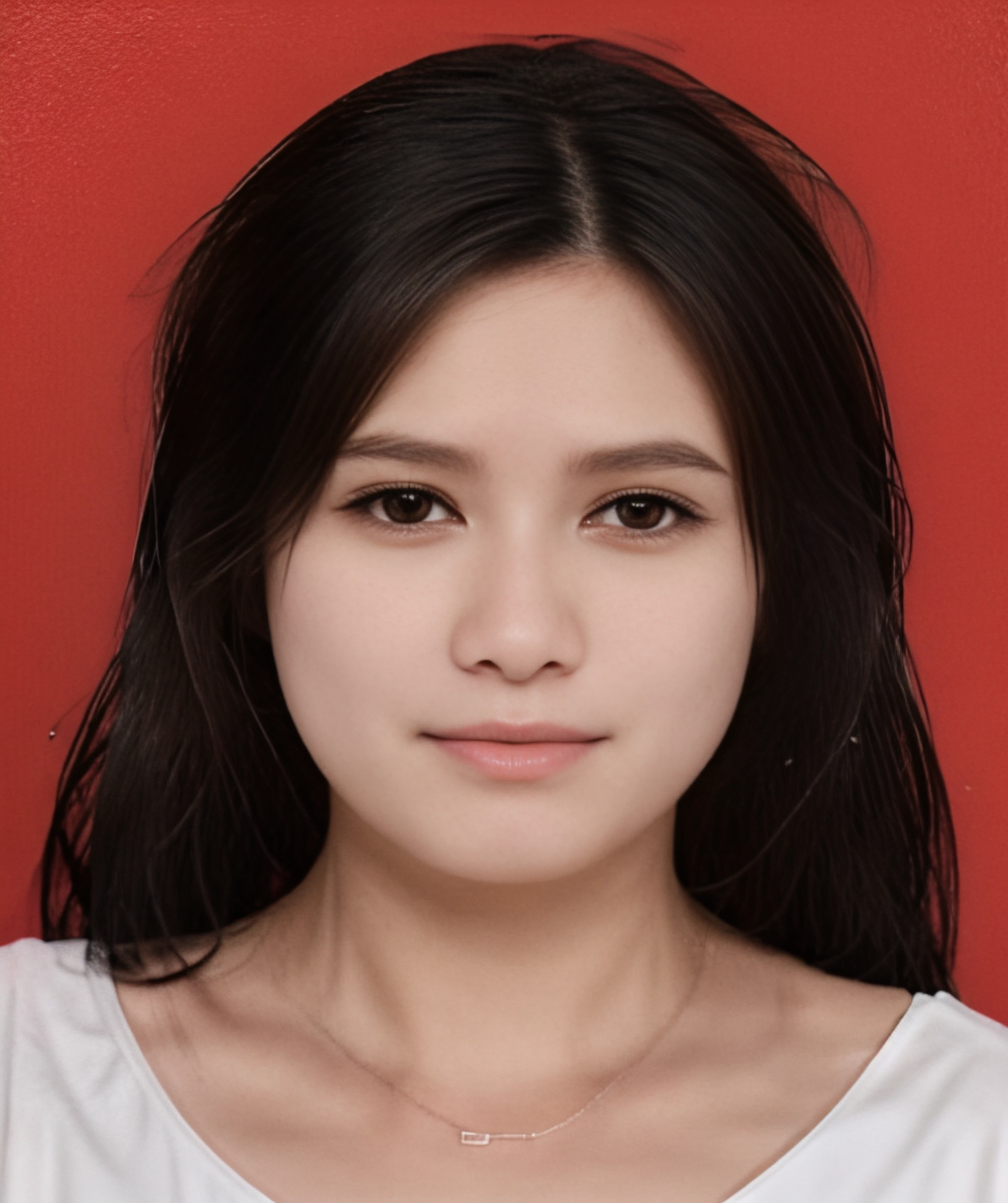(a photo of woman), passport_photo_style <lora:Passport_Photo_Style:1>
