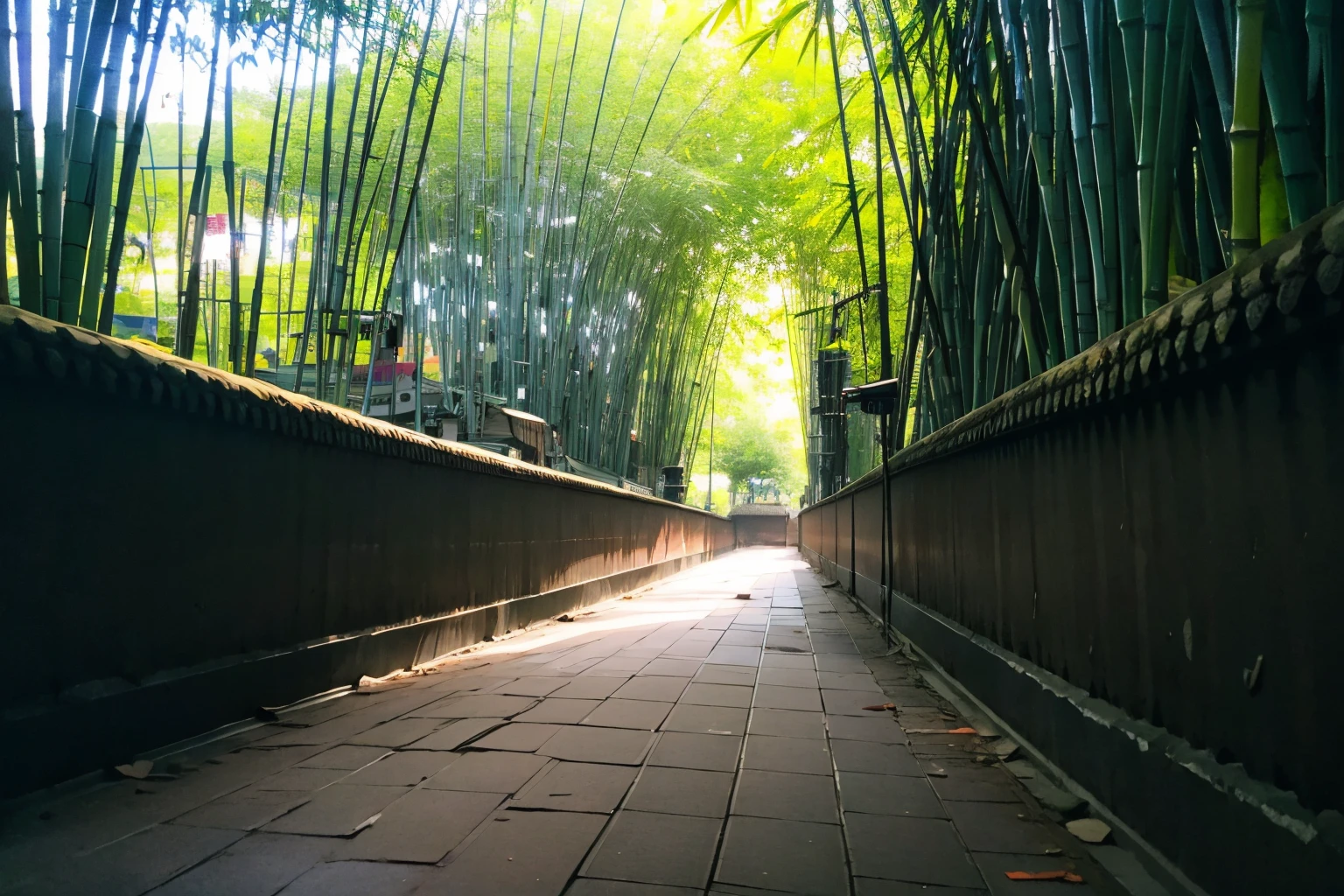 no humans,<lora:0135 Chinese red wall_v1:1>, ruanyi0135,outdoors,architecture,bamboo,road,, best quality,masterpiece,high quality,real,realistic,super detailed,full detail,8K,