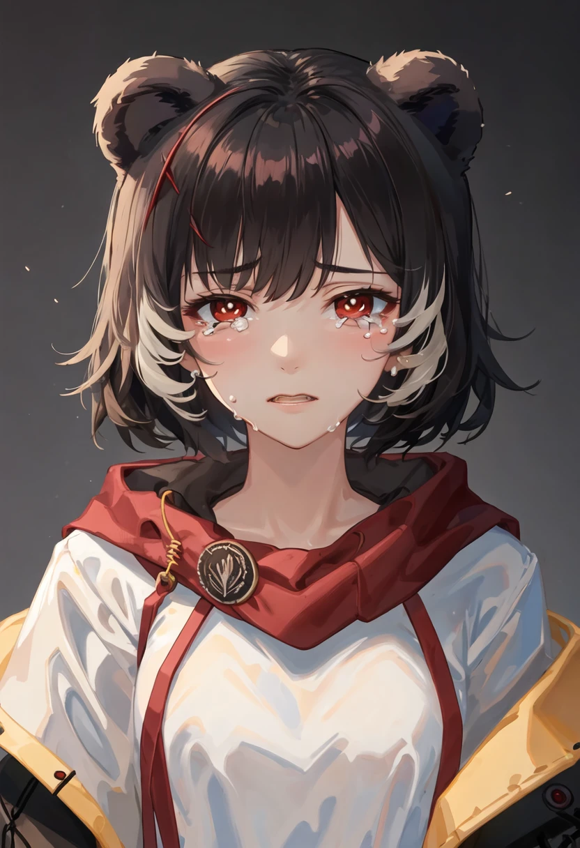 best quality, masterpiece, highres, solo, (tsubaki_bluearchive:1.10), crying, sobbing, tears, portrait, looking at viewer, 33 <lora:tsubaki_bluearchive:0.80>