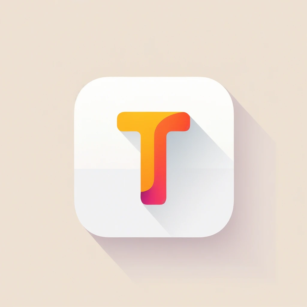 Letter "T", minimalist vector, icons, ios app icon, icons app