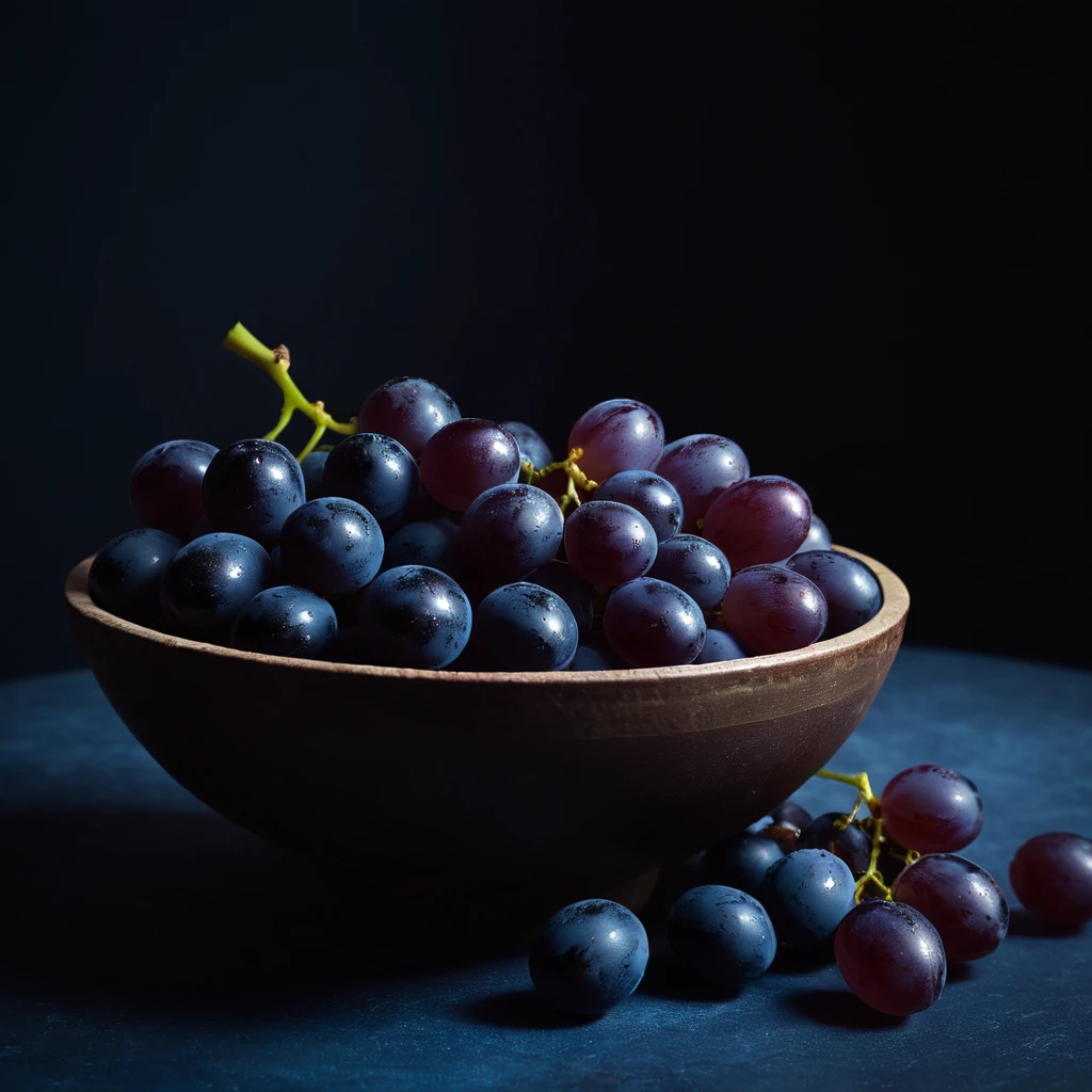 cinematic film still of  <lora:Low-key lighting Style:1>
dim light, low light, dramatic light, partially covered in shadow, a bowl of grapes sitting on a table Low-key lighting Style,food,blurry,fruit,depth of field,realistic,dark,grapes,blueberry, shallow depth of field, vignette, highly detailed, high budget, bokeh, cinemascope, moody, epic, gorgeous, film grain, grainy