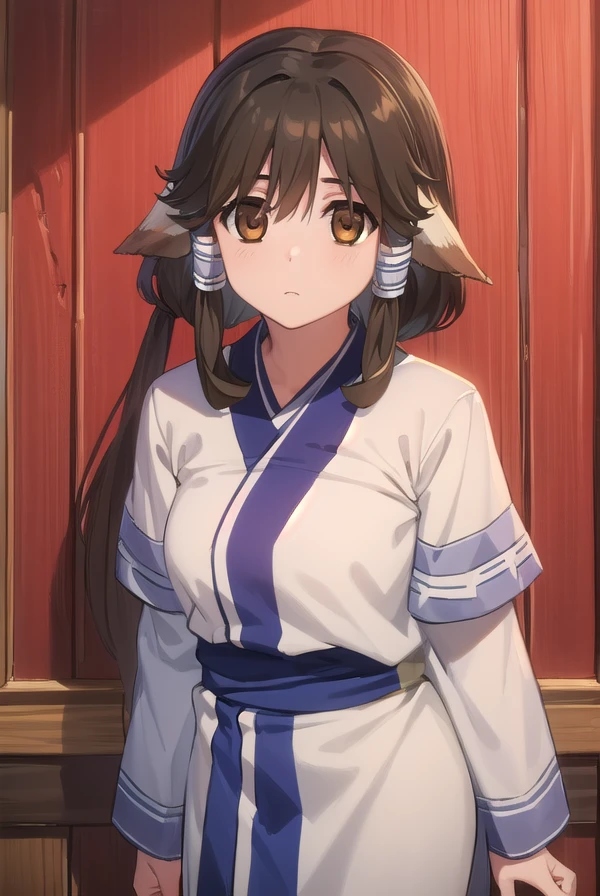 utawarerumonoaruruu, <lora:utawarerumono aruruu s2-lora-nochekaiser:1>,
aruruu, black hair, animal ears, (brown eyes:1.5), dog ears,
BREAK tail, ainu clothes, long sleeves,
BREAK outdoors,
BREAK looking at viewer, (cowboy shot:1.5),
BREAK <lyco:GoodHands-beta2:1>, (masterpiece:1.2), best quality, high resolution, unity 8k wallpaper, (illustration:0.8), (beautiful detailed eyes:1.6), extremely detailed face, perfect lighting, extremely detailed CG, (perfect hands, perfect anatomy),