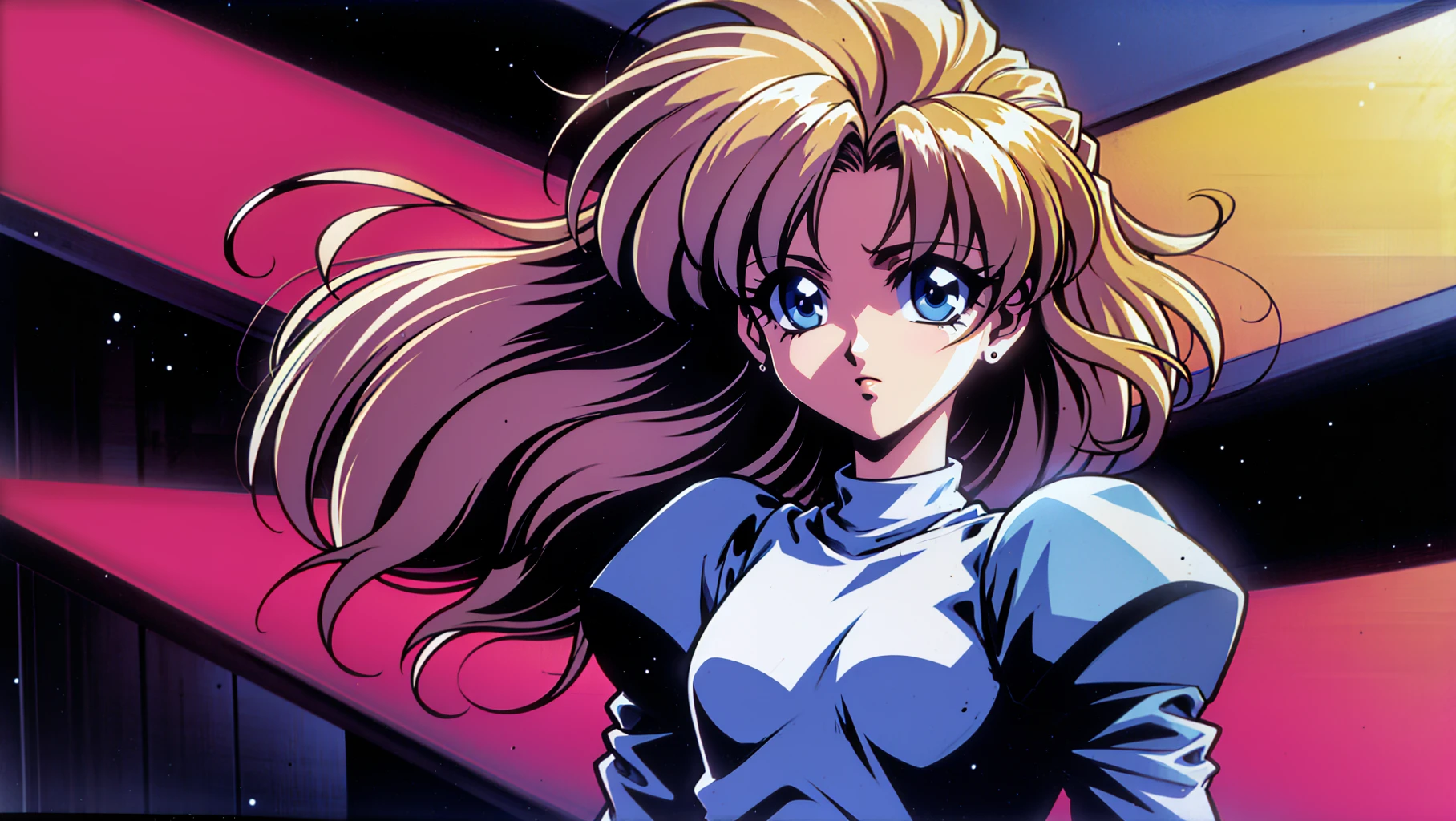 masterpiece, best quality, <lora:kEighties:1> Eighties <lora:Laura:0.6> laurapalmer, blonde, blue eyes, 80s, upper body, standing, <lora:add_detail:0.2>