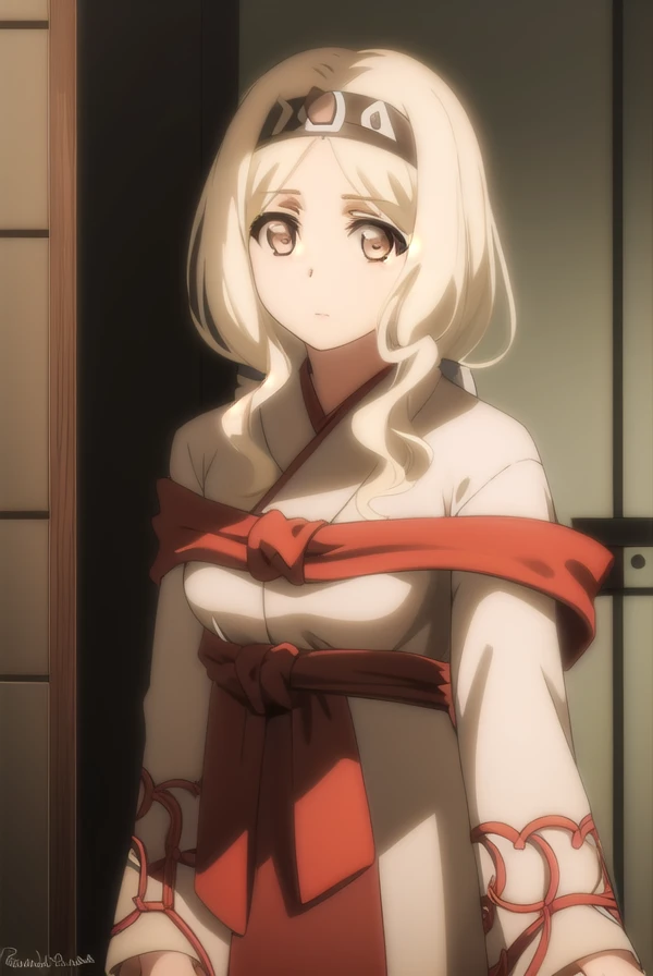 utawarerumonohonoka, <lora:utawarerumono honoka s2-lora-nochekaiser:1>,
honoka, long hair, blonde hair, (brown eyes:1.5), wavy hair,
BREAK long sleeves, hairband, japanese clothes, wide sleeves, kimono, headband, hakama, miko, horn,
BREAK outdoors,
BREAK looking at viewer, (cowboy shot:1.5),
BREAK <lyco:GoodHands-beta2:1>, (masterpiece:1.2), best quality, high resolution, unity 8k wallpaper, (illustration:0.8), (beautiful detailed eyes:1.6), extremely detailed face, perfect lighting, extremely detailed CG, (perfect hands, perfect anatomy),