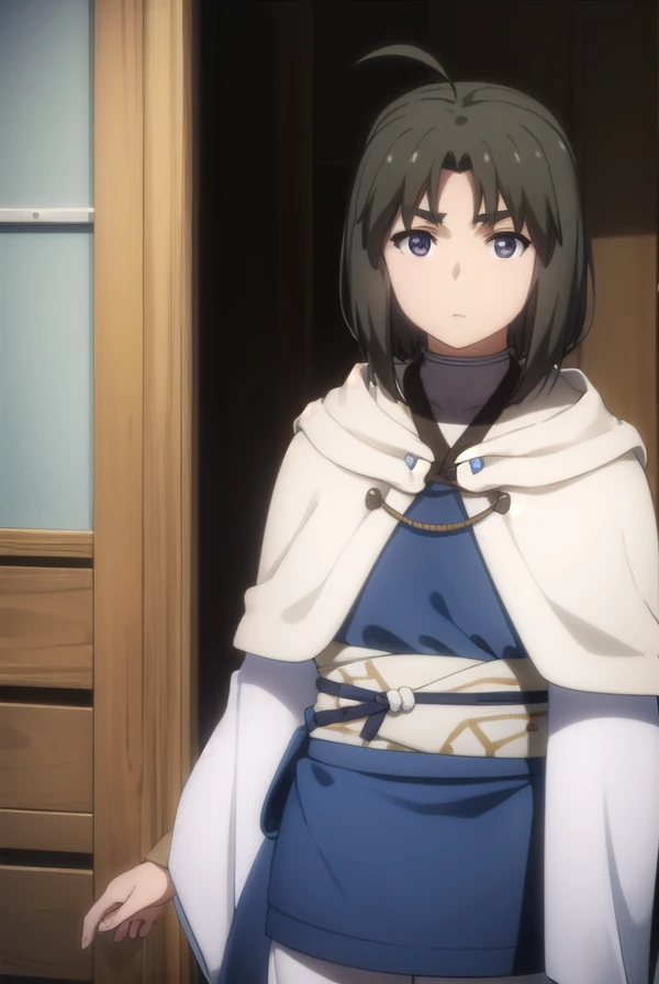 utawarerumonohaku, <lora:utawarerumono haku s2-lora-nochekaiser:1>,
haku, black hair, ahoge, male focus, (black eyes:1.3), (parted bangs:1.5),
BREAK ainu clothes, long sleeves, capelet, japanese clothes,
BREAK outdoors,
BREAK looking at viewer, (cowboy shot:1.5),
BREAK <lyco:GoodHands-beta2:1>, (masterpiece:1.2), best quality, high resolution, unity 8k wallpaper, (illustration:0.8), (beautiful detailed eyes:1.6), extremely detailed face, perfect lighting, extremely detailed CG, (perfect hands, perfect anatomy),