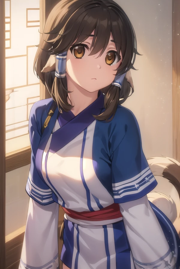 utawarerumonoaruruu, <lora:utawarerumono aruruu s2-lora-nochekaiser:1>,
aruruu, black hair, animal ears, (brown eyes:1.5), dog ears,
BREAK tail, ainu clothes, long sleeves,
BREAK outdoors,
BREAK looking at viewer, (cowboy shot:1.5),
BREAK <lyco:GoodHands-beta2:1>, (masterpiece:1.2), best quality, high resolution, unity 8k wallpaper, (illustration:0.8), (beautiful detailed eyes:1.6), extremely detailed face, perfect lighting, extremely detailed CG, (perfect hands, perfect anatomy),