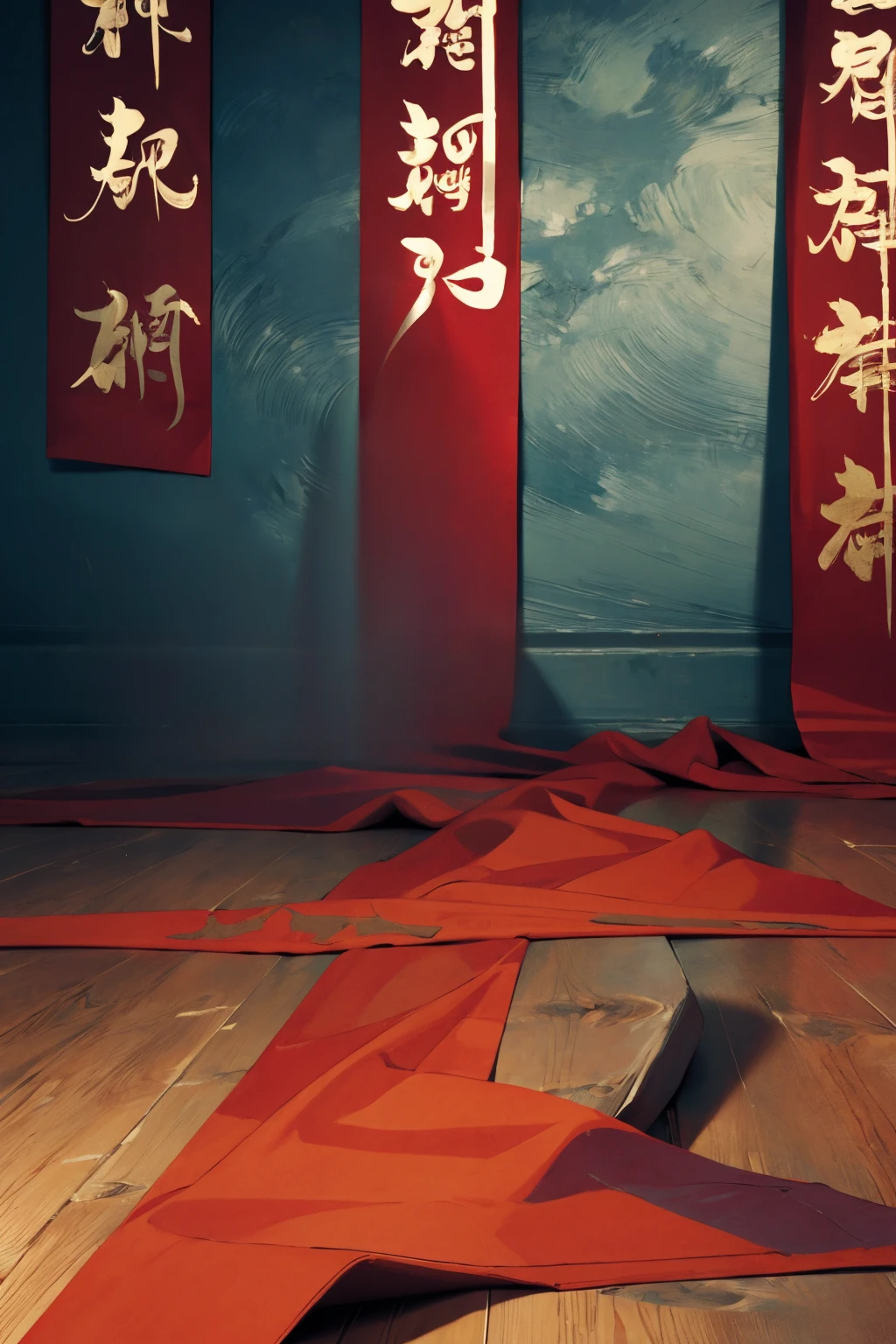 <lora:0140 Chinese couplets_v1:1>,ruanyi0140,text focus,Chinese character,red theme,no humans,, best quality,masterpiece,highres,official art,extremely detailed cg unity 8k wallpaper