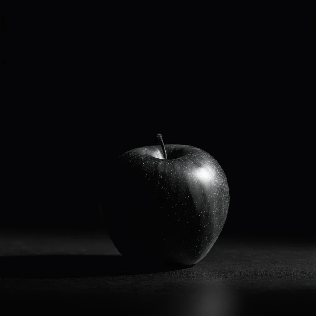 cinematic film still of  <lora:Low-key lighting Style:1>
dim light, low light, dramatic light, partially covered in shadow, a black and white photo of an apple Low-key lighting Style,solo,monochrome,comic,greyscale,no humans,black background,space, shallow depth of field, vignette, highly detailed, high budget, bokeh, cinemascope, moody, epic, gorgeous, film grain, grainy