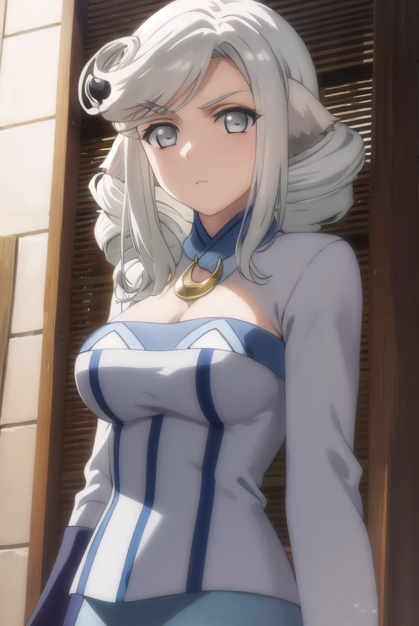 (Masterpiece、Highest quality、Very detailed、4K)、One Woman、17 years old、Silver Hair、short hair、(((beta)))、chest、Beautiful arms、Beautiful thighs