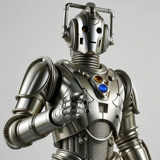 photgraph of classic cyberman, masterpeice