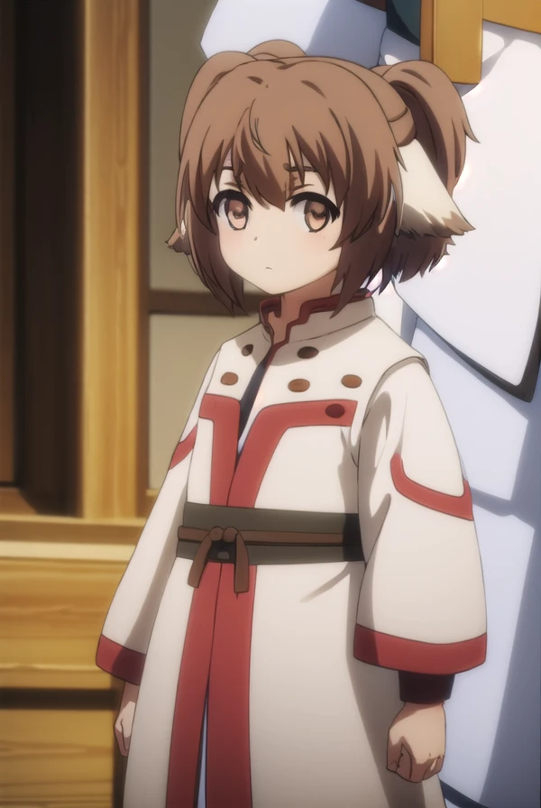 utawarerumonoshinonon, <lora:utawarerumono shinonon s2-lora-nochekaiser:1>,
shinonon, short hair, brown hair, animal ears, (brown eyes:1.5), dog ears, twintails, short twintails,
BREAK tail, ainu clothes, long sleeves,
BREAK outdoors,
BREAK looking at viewer, (cowboy shot:1.5),
BREAK <lyco:GoodHands-beta2:1>, (masterpiece:1.2), best quality, high resolution, unity 8k wallpaper, (illustration:0.8), (beautiful detailed eyes:1.6), extremely detailed face, perfect lighting, extremely detailed CG, (perfect hands, perfect anatomy),