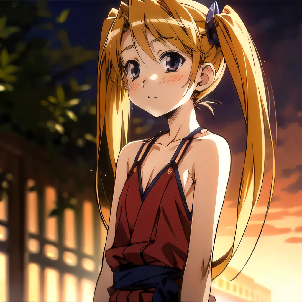 masterpiece, best quality, highly detailed, <lora:Iroha:1.3> Tsuchiura Iroha, twintails, flat chest