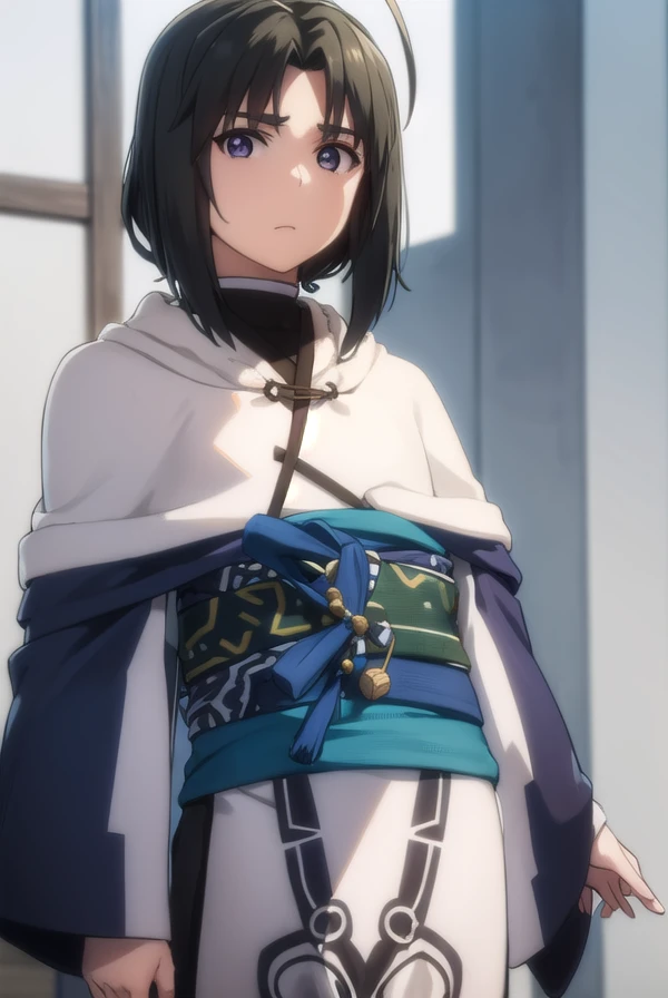 utawarerumonohaku, <lora:utawarerumono haku s2-lora-nochekaiser:1>,
haku, black hair, ahoge, male focus, (black eyes:1.3), (parted bangs:1.5),
BREAK ainu clothes, long sleeves, capelet, japanese clothes,
BREAK outdoors,
BREAK looking at viewer, (cowboy shot:1.5),
BREAK <lyco:GoodHands-beta2:1>, (masterpiece:1.2), best quality, high resolution, unity 8k wallpaper, (illustration:0.8), (beautiful detailed eyes:1.6), extremely detailed face, perfect lighting, extremely detailed CG, (perfect hands, perfect anatomy),