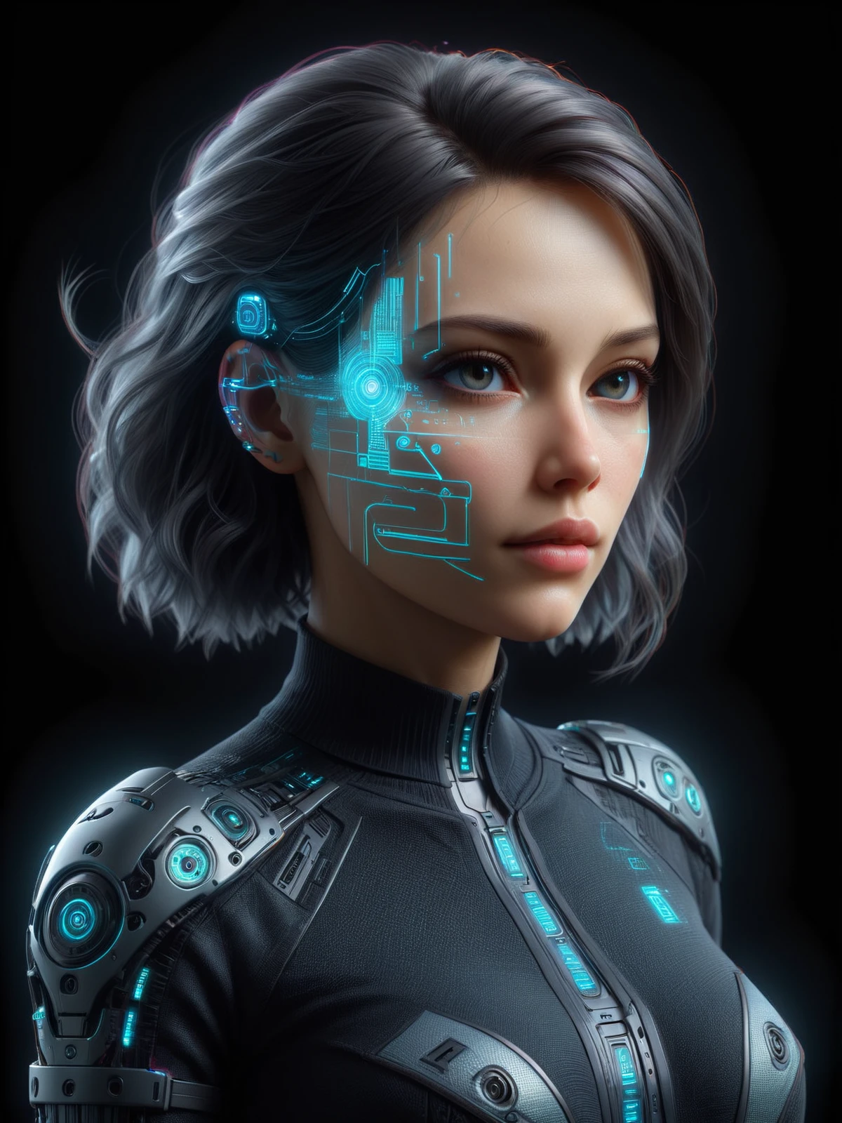 woman, headoverlay, hologram<lora:Neon_Cyberpunk_SDXL_Cyberware:0.8>, (masterpiece:1.2), best quality, (hyperdetailed, highest detailed:1.2), high resolution textures