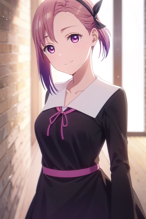tsubamekoyasu, <lora:tsubame koyasu s3-lora-nochekaiser:1>,
tsubame koyasu, short hair, hair ribbon, pink hair, purple hair, multicolored hair, (pink eyes:1.3), gradient hair, (forehead:1.2), smile,
BREAK long sleeves, dress, ribbon, school uniform, collarbone, (black dress:1.2), sailor collar, white sailor collar, red ribbon, neck ribbon, shuuchiin academy school uniform,
BREAK indoors, classroom,
BREAK looking at viewer, (cowboy shot:1.5),
BREAK <lyco:GoodHands-beta2:1>, (masterpiece:1.2), best quality, high resolution, unity 8k wallpaper, (illustration:0.8), (beautiful detailed eyes:1.6), extremely detailed face, perfect lighting, extremely detailed CG, (perfect hands, perfect anatomy),