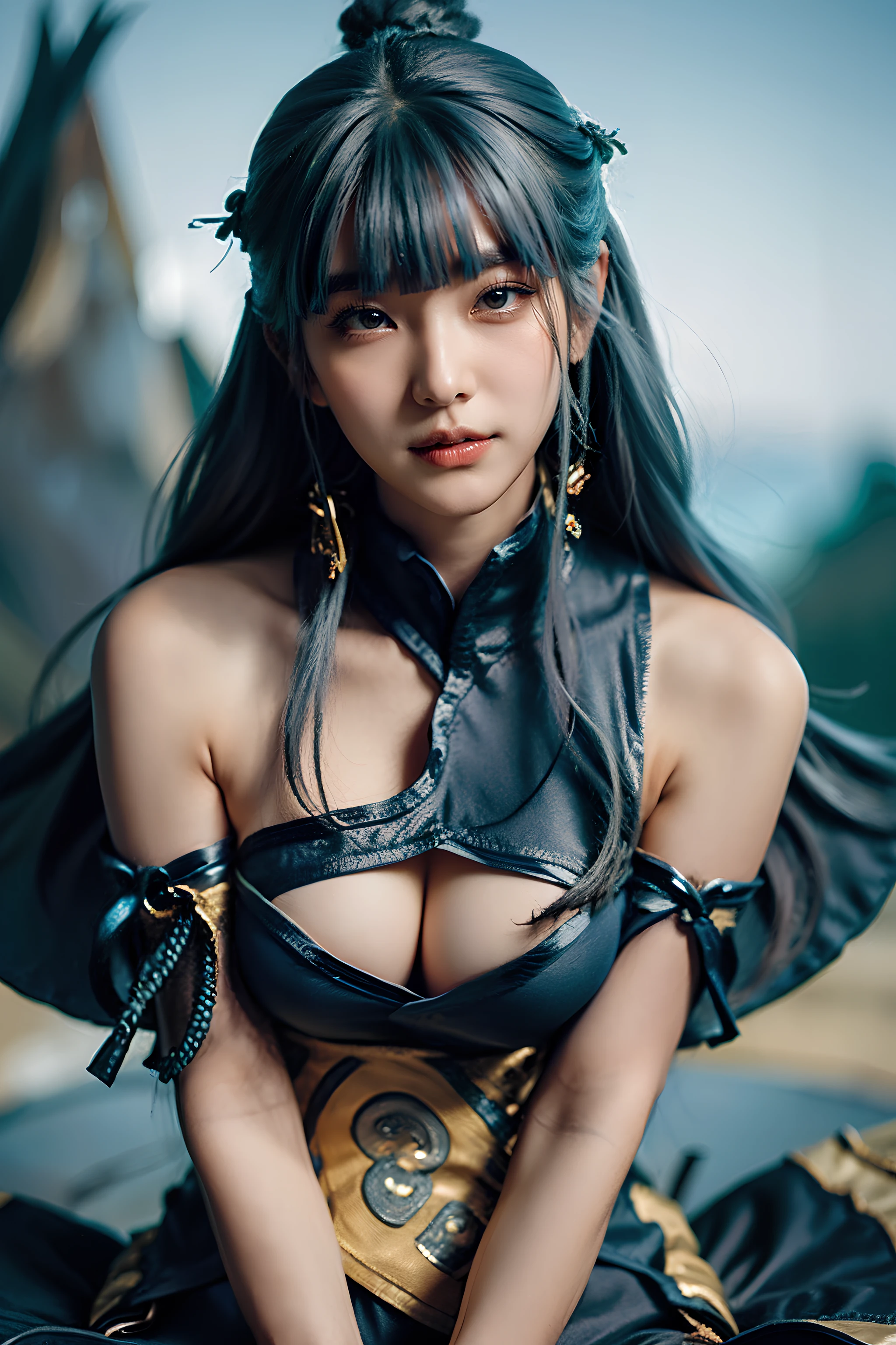 (Highest quality detail)、Realistic、8k Ultra HD、High resolution、(One Woman),(Fatal Beauty,Charm) ,(Glasses、Mysterious charm:1.1),(Big Breasts、Charming silhouette),Very detailed、High quality textures、Intricate details、Extremely detailed CG、High quality shadows、Beautiful and delicate face、Beautiful and delicate eyes、Written boundary depth、Ray Tracing、20th Generation、Cute K-Pop Girls、(The Face of Ulzan in Korea)、Thin face、(URZAN-6500-v1.1:0.6)、PurerosFace_v1、Glowing Eyes、Perfect body、 Viewer Display、(Highest quality detail:1.2)、8k Ultra HD、Woman close up, Realistic rendering, Charm, Real Girls, Gurwitz, role play, Realistic 3D style, 8K Portrait Rendering,(truth,truth:1.4),(Sparkling eyes girl:1.2)、cheek、Glossy Lips、Best image quality, 8k Ultra HD Full Color RAW Photos, Fujifilm(Medium format), hasselblad, Carl Zeiss, Incredible dynamic range photography(utility_art:Smooth-768:1.1),High resolution, High pixel count, Clear details, Clear images, Natural color reproduction, Noise Reduction, High fidelity, quality, Software Improvements, Upscaling, Optimized Algorithms, Professional-level retouching, Powerful super evil female poses in closeup, Black Goddess 、(Expose your shoulders), Flowing Purple Hair, View your viewers, Very detailed顔, Blue smoke swirling around her, Love evil things, Captivating blue eyes, Dark fantasy, Esoteric arachnids lady, Spider Queen, Esoteric arachnids, Combat Stance, Sharp fangs, nature, ((Complex metallic colors in the foreground)), (( Fluid Mechanics, The most beautiful smooth scale face makeup, Smirking expression)) 、Dark blood, Onyxia、Beautiful young witch, Purple Hair, dark purple lips, evil, evil female, smile, Black Prom Dress, She is coming to you, Bright Blue Eyes, Surrounded by swirling pink smoke, Blood Chain, Behemoth Bones, Snake-like tentacles, Cruel Teeth, Expressions of madness, Oppressive Dungeon、 Grotesque shadows dance, The creature whispers, Stifling atmosphere, Vision problems, Visible Madness. Blade, A flash of evil intent shines,
