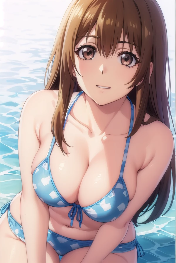 nanakakotegawa, <lora:nanaka kotegawa s1-lora-nochekaiser:1>,
nanaka kotegawa, long hair, brown hair, (brown eyes:1.5), smile,
BREAK navel, cleavage, swimsuit, bikini, bodysuit, white bikini, front-tie top, bikini top only, wetsuit,
BREAK outdoors, beach,
BREAK looking at viewer, (cowboy shot:1.5),
BREAK <lyco:GoodHands-beta2:1>, (masterpiece:1.2), best quality, high resolution, unity 8k wallpaper, (illustration:0.8), (beautiful detailed eyes:1.6), extremely detailed face, perfect lighting, extremely detailed CG, (perfect hands, perfect anatomy),