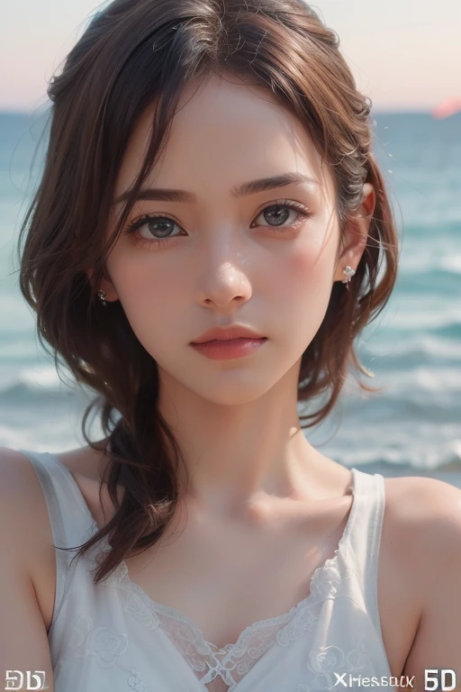 ultimate quality, masterpiece, ultra high res, (photorealistic:1.9), 1girl, detailed face, detailed eyes, white dress, dramatic lighting, sunset, sea, (detailed Shot on Hasseblad X1D-50c with Lens Hasselblad XCD-45P:1.6), (portrait:1.9)