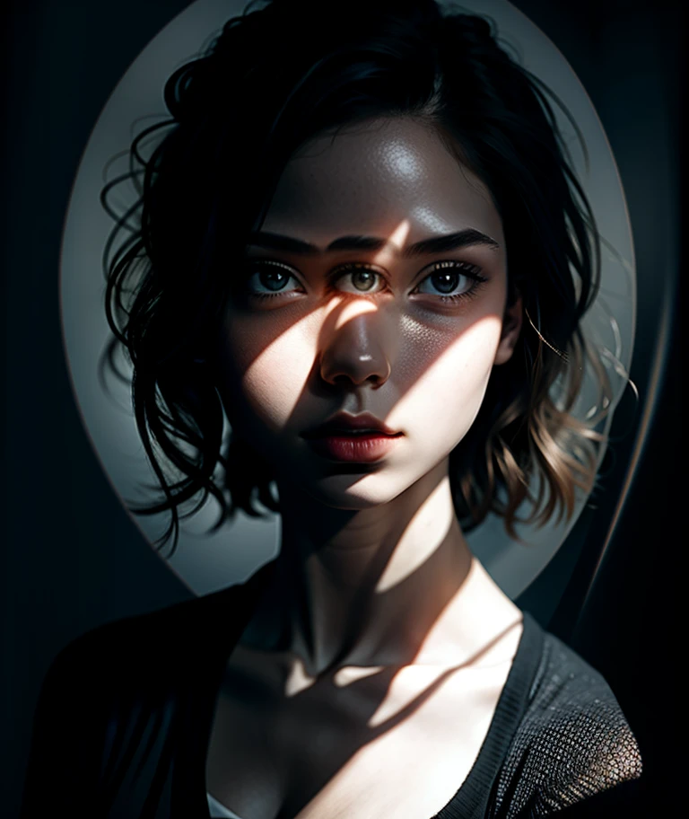 1girl, face, <lora:Three_Eyes_In_A_Row:1>, <lora:age_slider_v6:-0.6>, <lora:mouth_slider_v1:-2>, (japanese:0.2), (looking at viewer), dark theme, glowing runes, <lora:_20230805154543:0.7> , (short hair:0.6), smooth lighting, soft shadows, <lyco:locon_perfecteyes_v1_from_v1_64_32:0.6>