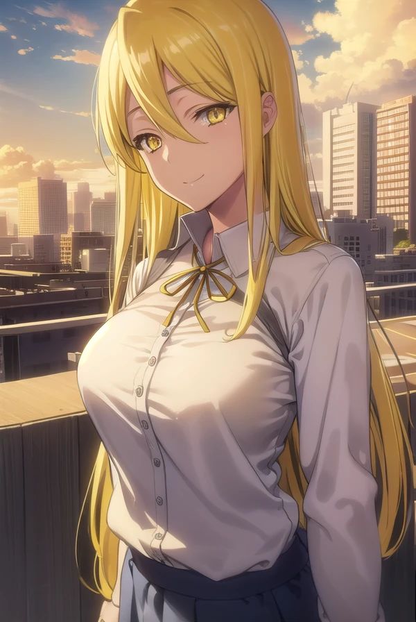 shizukamarikawa, <lora:shizuka marikawa s1-lora-nochekaiser:1>,
shizuka marikawa, long hair, blonde hair, very long hair, low-tied long hair, (yellow eyes:1.5), hair between eyes, smile,
BREAK skirt, shirt, long sleeves, ribbon, white shirt,
BREAK outdoors, city, zombies, sun, sky, clouds, cars,
BREAK looking at viewer, (cowboy shot:1.5),
BREAK <lyco:GoodHands-beta2:1>, (masterpiece:1.2), best quality, high resolution, unity 8k wallpaper, (illustration:0.8), (beautiful detailed eyes:1.6), extremely detailed face, perfect lighting, extremely detailed CG, (perfect hands, perfect anatomy),