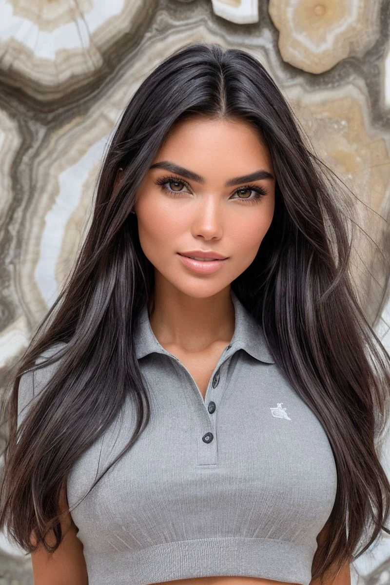 headshot of S319_VanessaAlessia,a stylish woman,in a (basement:1.1),wearing a (polo-shirt:1.1),(hair-bun),(4k, RAW photo, best quality, depth of field, ultra high res:1.1),(absurdres, intricate, photorealistic, masterpiece, ultra-detailed:1.1),