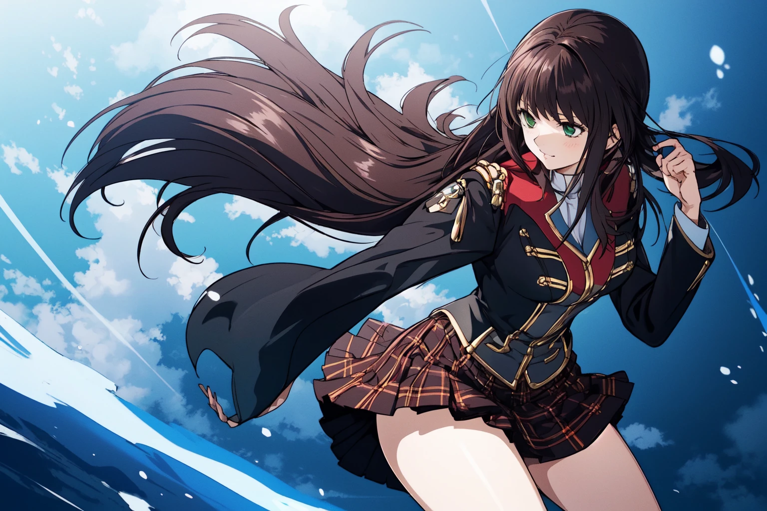 (RAW photo, best quality), 1girl, natural lighting, solo,
<lora:srw_setsuko_ohara_v1_2-000005:1>, setsuko ohara, uniform, plaid skirt,
