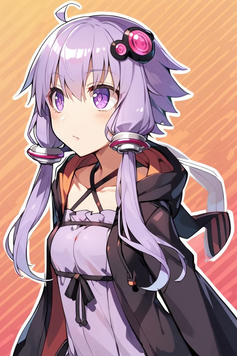 1girl, dress, jacket, hair ornament, upper body, yukarilora, <lora:yukarilora_charaLoRA_XL_AMG:0.8:lbw=1,0,1,0,1,1,1,0.6,1,0,0,0>