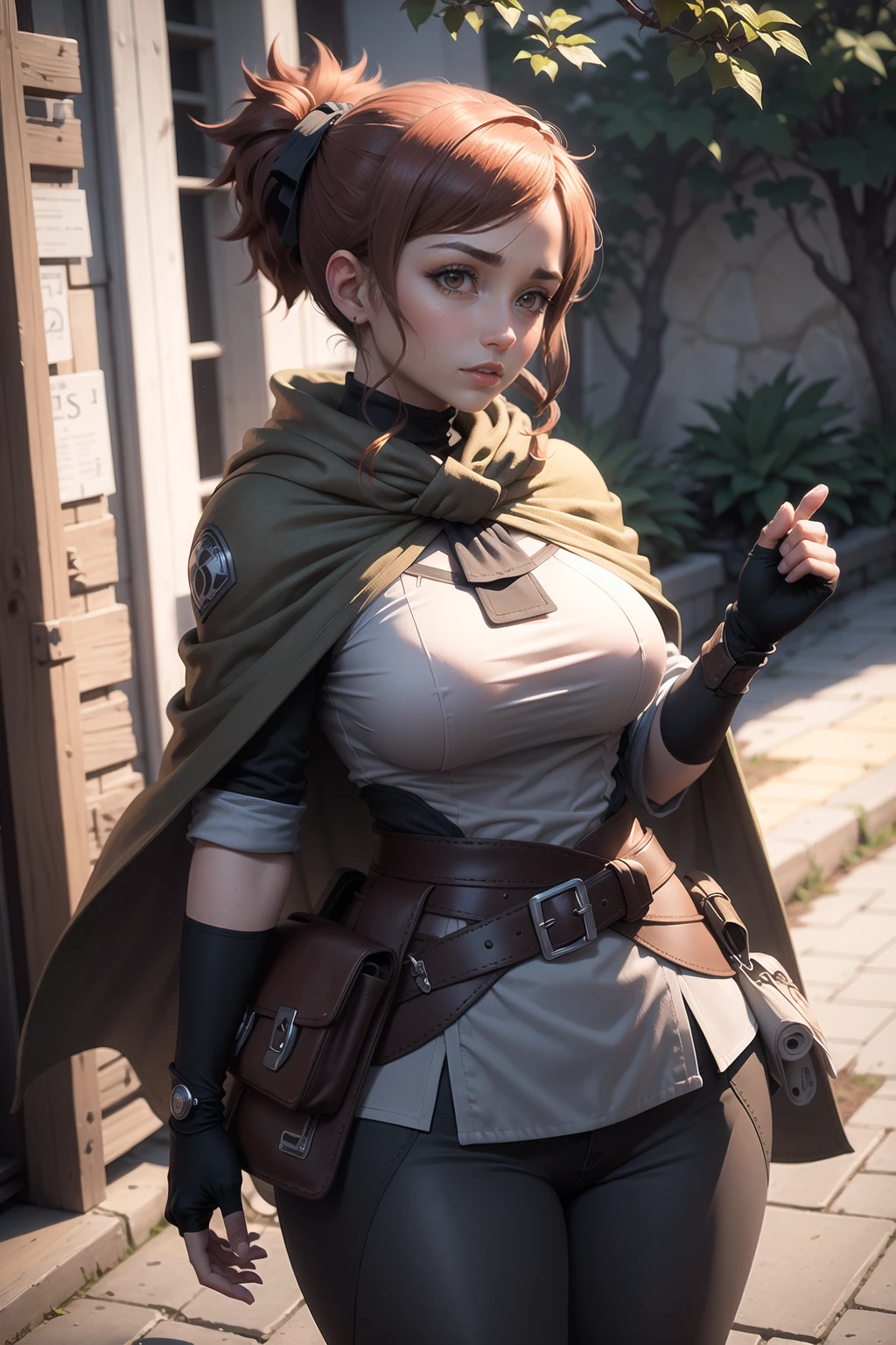 marci,solo,cape,belt,pouch,belt pouch,fingerless gloves,outdoors,oval face,
large breasts,pose,pants,
masterpiece,best quality,ultra detailed,highres,absurdres,
<lora:neg4all_bdsqlsz_V3.5:1>,<lora:marci_V1:0.8>,