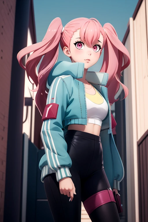 (best quality:1.1), (masterpiece:1.4), wallpaper, , , , anime coloring, , 1girl, solo, <lora:ellie_synduality_noir:0.96>, ellie_synduality_noir, pink hair, pink eyes, long hair, , , , steampunk, 8k resolution