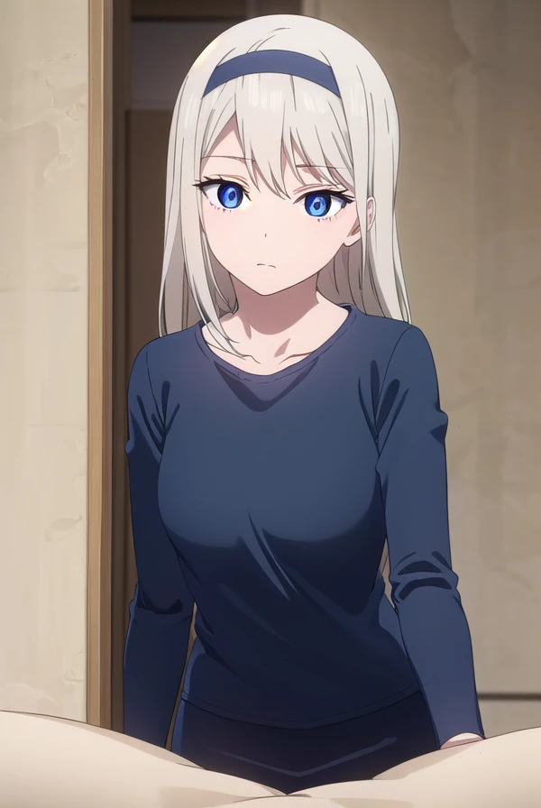 keishirogane, <lora:kei shirogane s3-lora-nochekaiser:1>,
kei shirogane, long hair, blonde hair, blue eyes, white hair, hairband,
BREAK shirt, long sleeves, blue shirt, pants, yellow pants, collarbone,
BREAK indoors, classroom,
BREAK looking at viewer, (cowboy shot:1.5),
BREAK <lyco:GoodHands-beta2:1>, (masterpiece:1.2), best quality, high resolution, unity 8k wallpaper, (illustration:0.8), (beautiful detailed eyes:1.6), extremely detailed face, perfect lighting, extremely detailed CG, (perfect hands, perfect anatomy),