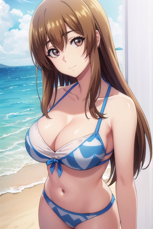nanakakotegawa, <lora:nanaka kotegawa s1-lora-nochekaiser:1>,
nanaka kotegawa, long hair, brown hair, (brown eyes:1.5), smile,
BREAK navel, cleavage, swimsuit, bikini, bodysuit, white bikini, front-tie top, bikini top only, wetsuit,
BREAK outdoors, beach,
BREAK looking at viewer, (cowboy shot:1.5),
BREAK <lyco:GoodHands-beta2:1>, (masterpiece:1.2), best quality, high resolution, unity 8k wallpaper, (illustration:0.8), (beautiful detailed eyes:1.6), extremely detailed face, perfect lighting, extremely detailed CG, (perfect hands, perfect anatomy),