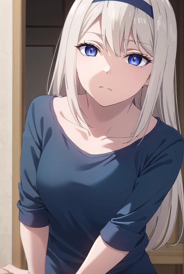 keishirogane, <lora:kei shirogane s3-lora-nochekaiser:1>,
kei shirogane, long hair, blonde hair, blue eyes, white hair, hairband,
BREAK shirt, long sleeves, blue shirt, pants, yellow pants, collarbone,
BREAK indoors, classroom,
BREAK looking at viewer, (cowboy shot:1.5),
BREAK <lyco:GoodHands-beta2:1>, (masterpiece:1.2), best quality, high resolution, unity 8k wallpaper, (illustration:0.8), (beautiful detailed eyes:1.6), extremely detailed face, perfect lighting, extremely detailed CG, (perfect hands, perfect anatomy),