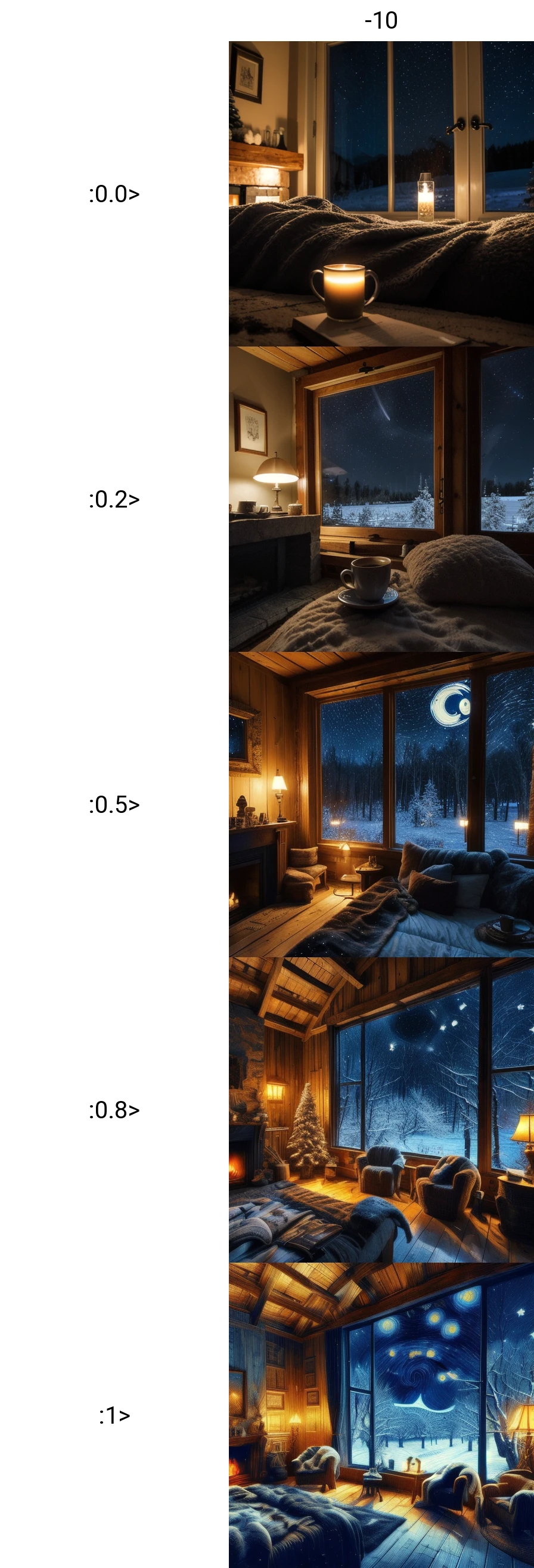 photograph of a cozy winter room, coffe mug, book on table, fireplace, winter night sky outside, starry sky moon,
<lora:van_gogh_style_lora-10:0.0>