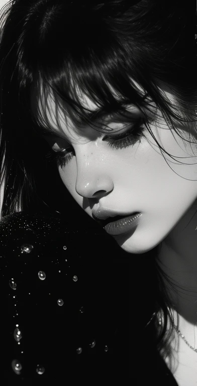 <lora:super-000001:1>,a black and white drawing of a girl,in the style of cyberpunk manga,heavy use of palette knives,dino valls,blink-and-you-miss-it detail,chris samnee,animated gifs,brooding mood,