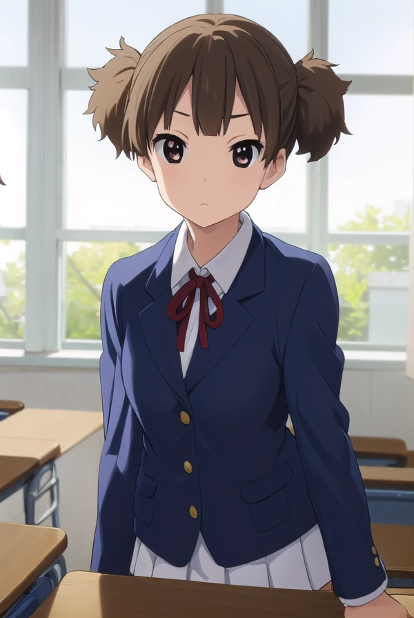 junsuzuki, <lora:jun suzuki s2-lora-nochekaiser:1>,
jun suzuki, short hair, brown hair, twintails, (brown eyes:1.7), short twintails,
BREAK sakuragaoka high school uniform, school uniform, uniform, blazer, shirt, white shirt, collared shirt, skirt, pleated skirt,
BREAK indoors, classroom,
BREAK looking at viewer, (cowboy shot:1.5),
BREAK <lyco:GoodHands-beta2:1>, (masterpiece:1.2), best quality, high resolution, unity 8k wallpaper, (illustration:0.8), (beautiful detailed eyes:1.6), extremely detailed face, perfect lighting, extremely detailed CG, (perfect hands, perfect anatomy),