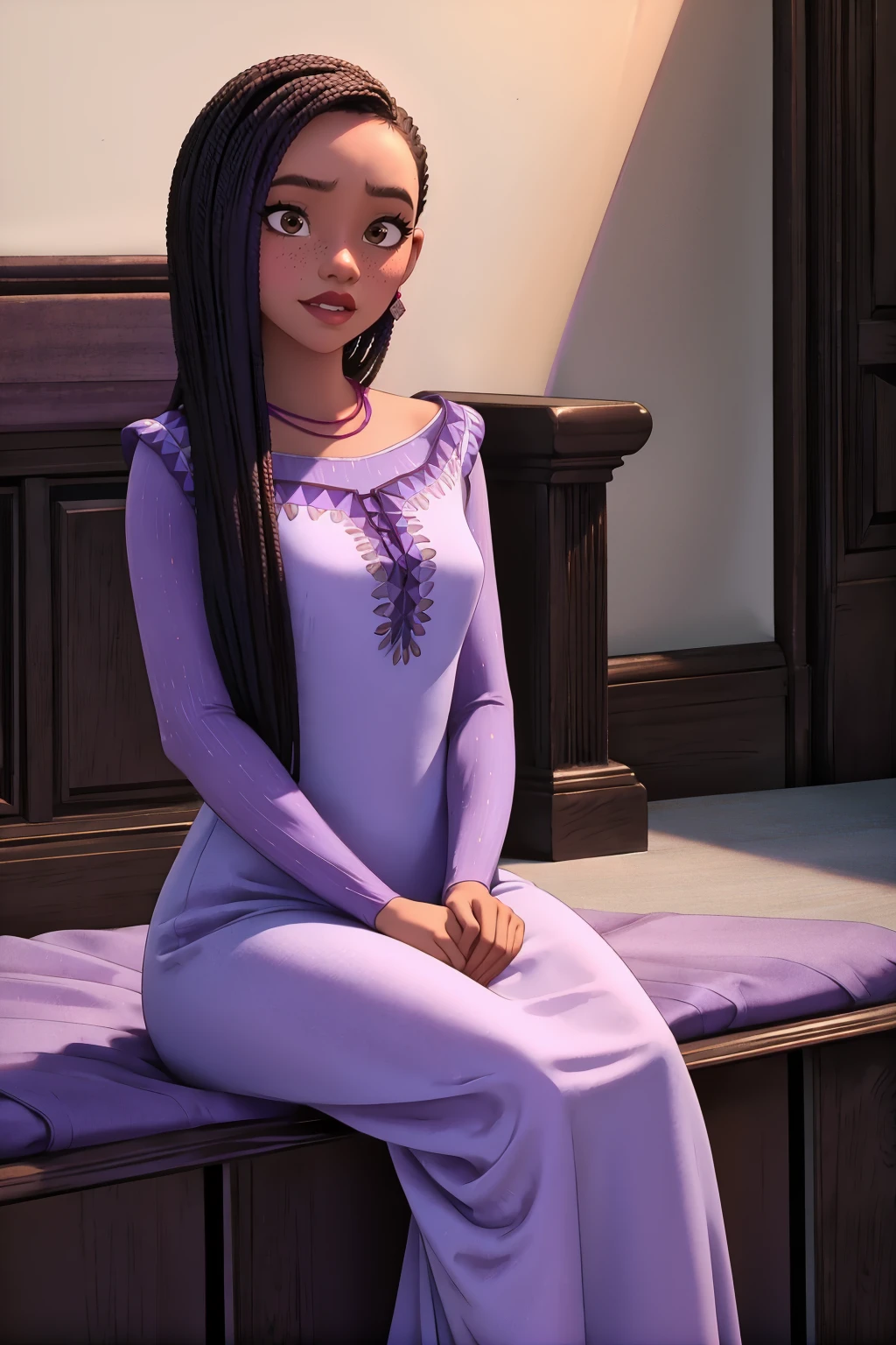 nsfw, 8k,highres, best quality,1girl, looking at viewer, indoors, room light, sitting,purple dress,
<lora:washav3:0.9>