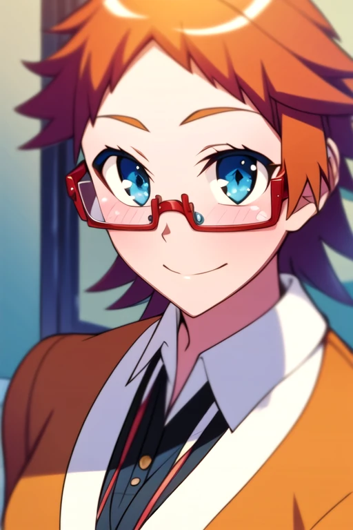 photorealistic, (4k), depth of field, (Masterpiece), (realistic skin texture), extremely detailed, intricate, hyper detailed, high resolution, professional photography, , depth of field, sharp detail, best quality, , 1girl, solo, <lora:mikan_akemi:0.96>, mikan_akemi, orange hair, blue eyes, short hair, glasses, red-framed eyewear, under-rim eyewear, semi-rimless eyewear, jumpsuit, , planet, 4k resolution