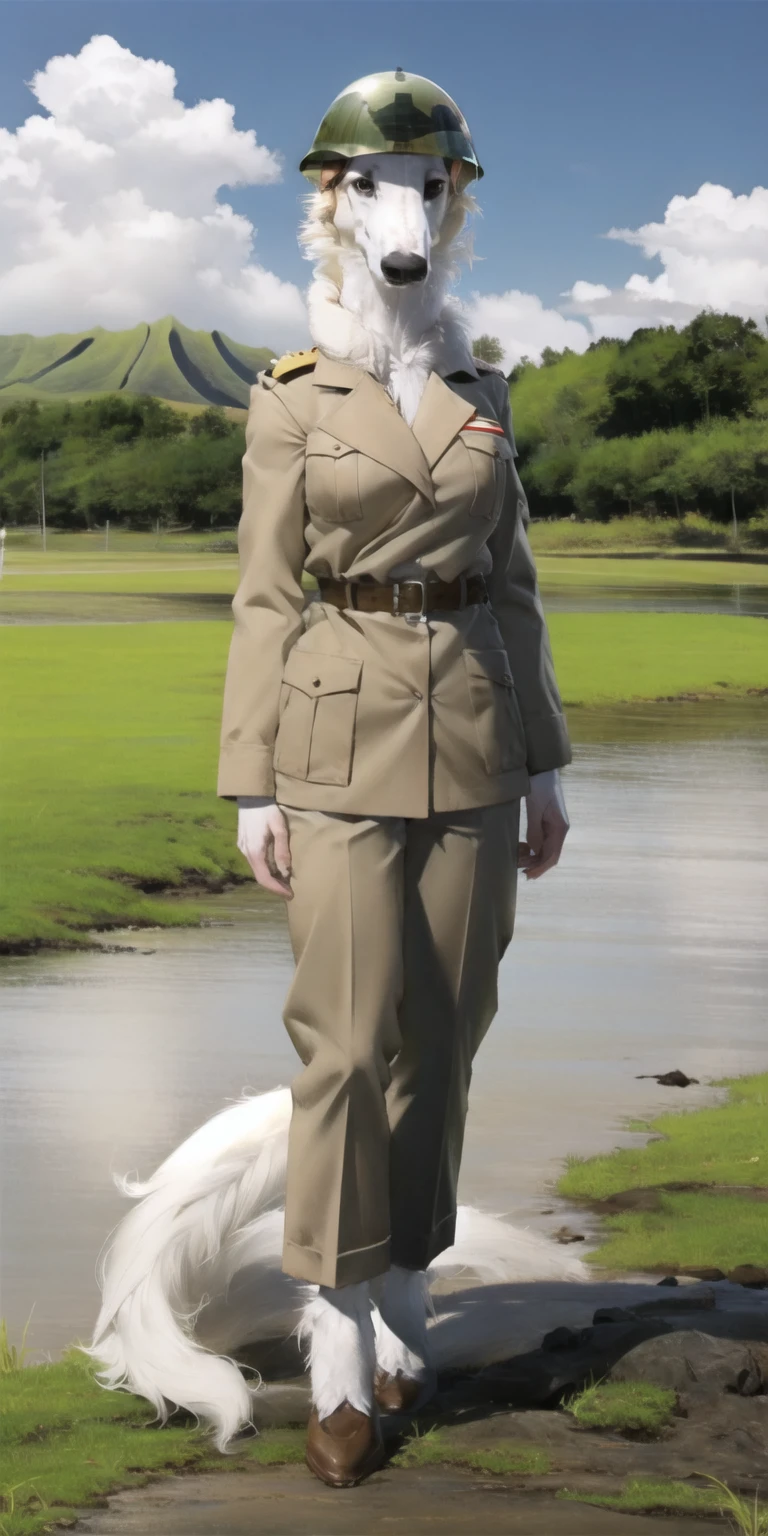 masterpiece,best quality,furry girl,solo,letmedoitforu,trench,outdoor, high detail eyes
white fur,very long nose,world war ii helmet,hawaii,uniform,fur paws
<lora:letmedoitforu:0.9>