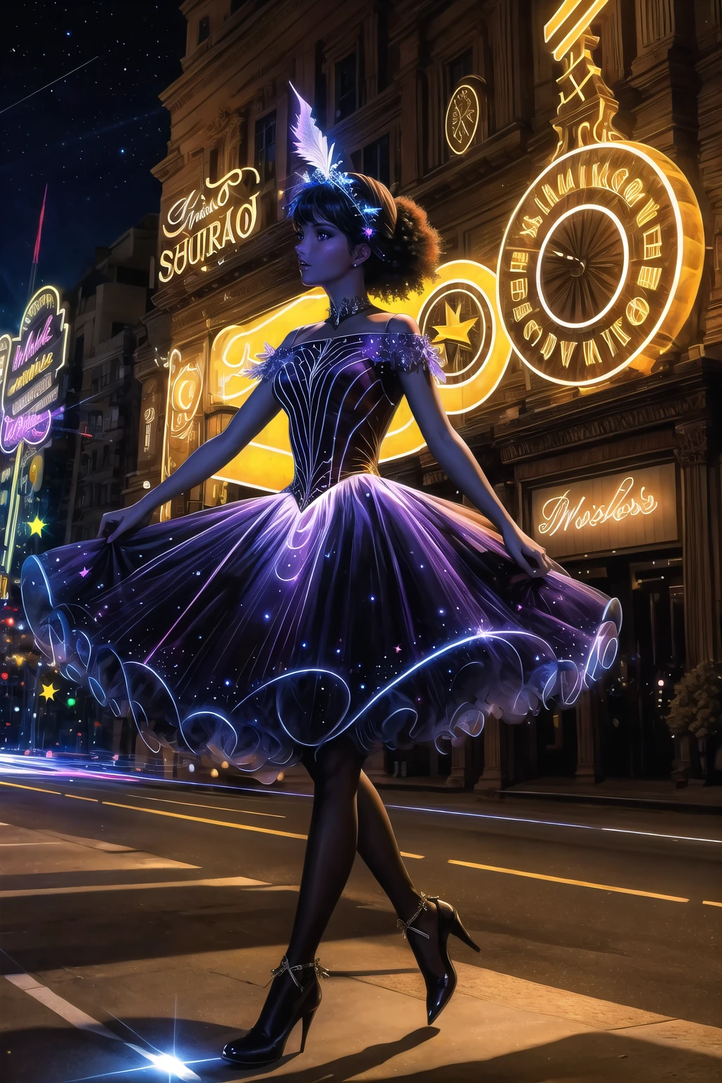 (Masterpiece,  Best Quality), (solo),  glowing lines,  insaneres,  top quality,  dynamic,  portrait,  showgirl dress, fodress,  1girl,<lora:EMS-27785-EMS:0.200000>,<lora:EMS-50984-EMS:0.600000>,<lora:EMS-179-EMS:0.300000>,<lora:EMS-52872-EMS:0.200000>