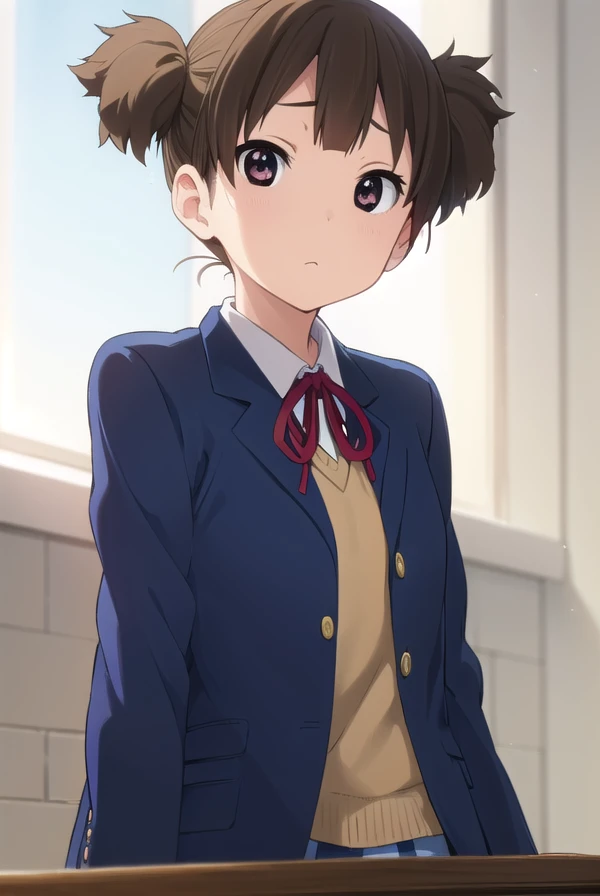 junsuzuki, <lora:jun suzuki s2-lora-nochekaiser:1>,
jun suzuki, short hair, brown hair, twintails, (brown eyes:1.7), short twintails,
BREAK sakuragaoka high school uniform, school uniform, uniform, blazer, shirt, white shirt, collared shirt, skirt, pleated skirt,
BREAK indoors, classroom,
BREAK looking at viewer, (cowboy shot:1.5),
BREAK <lyco:GoodHands-beta2:1>, (masterpiece:1.2), best quality, high resolution, unity 8k wallpaper, (illustration:0.8), (beautiful detailed eyes:1.6), extremely detailed face, perfect lighting, extremely detailed CG, (perfect hands, perfect anatomy),