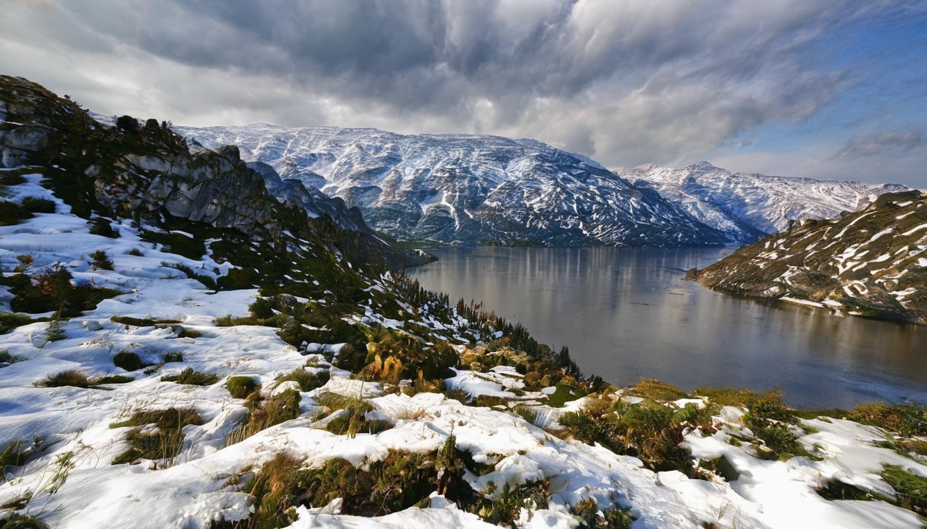 snowy landscapes,<lora:Snowy Landscapes:1>,outdoors,no humans,scenery,, masterpiece, best quality,