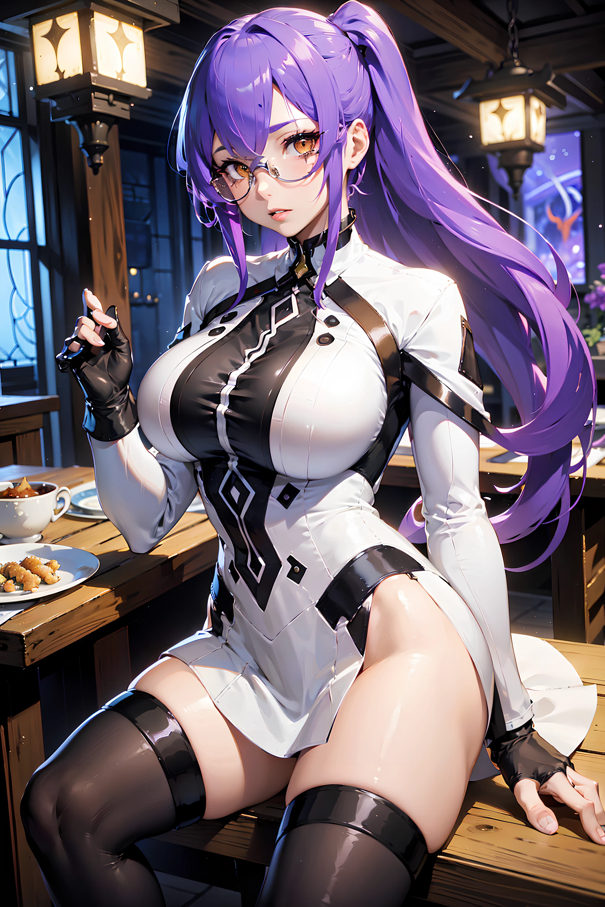 1 girl,NSFW,Eight Yi Yonglin,(touhou project),clavicle, absurd, nurse cap, brainwashing,Combatant, empty eyes,((purple glowing eyes 1.5)),  ((huge breasts 1.8)) , No expression, emotions removed,((black latex tight bodysuit)),avert your eyes , whole body shape, ((squat,spread your legs, arms behind head)),(highest quality、4k、8K、High resolution、must have:1.2)、Super detailed、(reality、that&#39;s reality的な、reality的な:1.37)、ticker、hyper hd、studio lighting、ultra definition paint、sharp focus、Physically based rendering、extreme details、Professional specifications、vibrancy and color、blurry、sports portrait、landscape、horror style、anime big breasts、SF、photograph、concept artist、five fingers, perfect body,  {{{masterpiece}}}, {{{highest quality}}}, {{Super detailed}}, {shape}, {{very delicate and beautiful}},Improved cost performance、all roles、Canon 5D MK4でphotograph、photograph, 