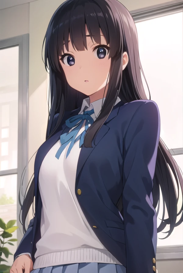 mioakiyama, <lora:mio akiyama s2-lora-nochekaiser:1>,
mio akiyama, long hair, bangs, black hair, (black eyes:1.3), hime cut,
BREAK sakuragaoka high school uniform, school uniform, uniform, blazer, shirt, white shirt, collared shirt, skirt, pleated skirt,
BREAK indoors, classroom,
BREAK looking at viewer, (cowboy shot:1.5),
BREAK <lyco:GoodHands-beta2:1>, (masterpiece:1.2), best quality, high resolution, unity 8k wallpaper, (illustration:0.8), (beautiful detailed eyes:1.6), extremely detailed face, perfect lighting, extremely detailed CG, (perfect hands, perfect anatomy),