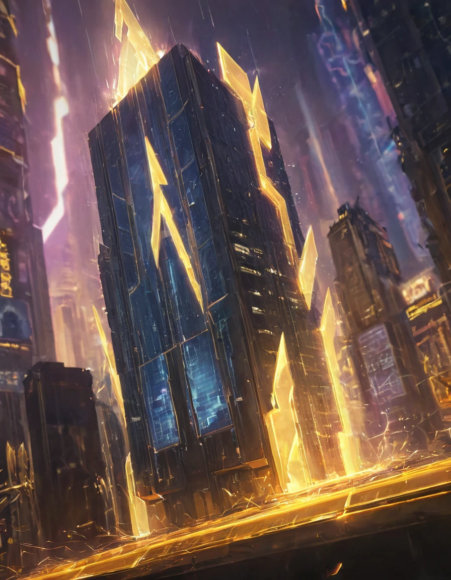 project skyscrapper,glowing features,hologram features,cinematic,glowing features,hyperdetailed photography,50nm dof,bokeh,realistic,sharp focus,ultra detailed,8k uhd,masterpiece,awardwinning,trending on artstation, ambient,volumetric,wallpaper,official art,__lightning__ <lora:projectxl-000003:0.9>,yellow theme