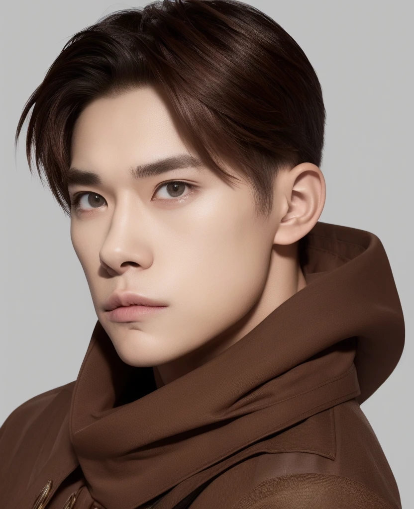 1boy,absurdres,colorful,theater,portrait,<lora:yyqx-000002:1>,streaked hair,forehead,short hair,brown hair,mature men,back,police_uniform,